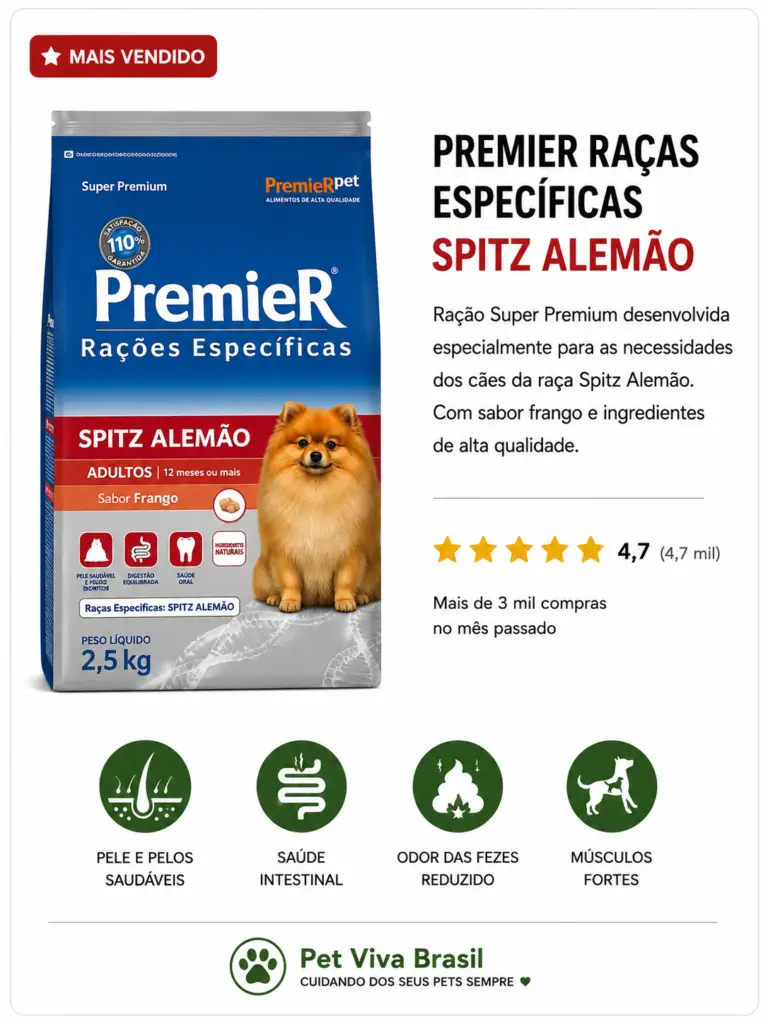 spitz alemão ração